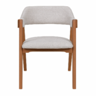 Kit 2 Cadeiras De Jantar Verona Encosto Concha Linho Bege