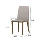 Kit 2 Cadeiras De Jantar Vicenza Linho Amêndoa Bege Tana Decor