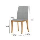 Kit 2 Cadeiras De Jantar Vicenza Linho Ypê Cinza Tana Decor