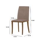 Kit 2 Cadeiras De Jantar Vicenza Suede Amêndoa Cappuccino Bnn