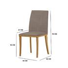 Kit 2 Cadeiras De Jantar Vicenza Suede Ypê Cappuccino Bnn Dec