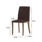 Kit 2 Cadeiras De Jantar Vicenza Veludo Amêndoa Marrom Tana D