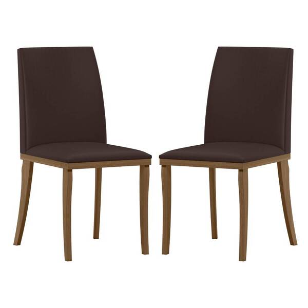 Kit 2 Cadeiras De Jantar Vicenza Veludo Amêndoa Marrom Tana D