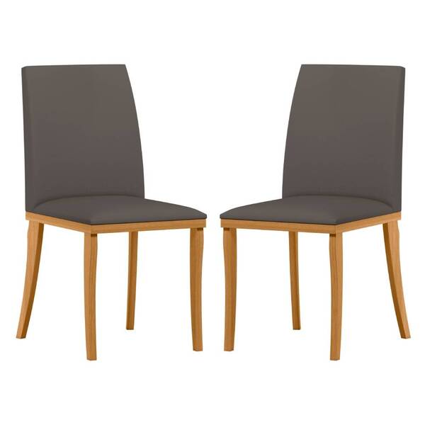 Kit 2 Cadeiras De Jantar Vicenza Veludo Ypê Grafite Tana Decor