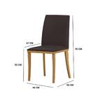 Kit 2 Cadeiras De Jantar Vicenza Veludo Ypê Marrom Bnn Decor