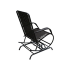 Kit 2 Cadeiras De Jardim Balanço Em Junco Naja Tabaco