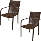 Kit 2 Cadeiras De Jardim Em Alumínio Parati Corda Marrom Alum