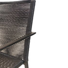 Kit 2 Cadeiras De Jardim Em Alumínio Parati Corda Preto Alumi