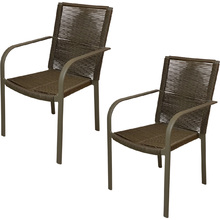 Kit 2 Cadeiras De Jardim Em Alumínio Parati Fendi Corda Tauar