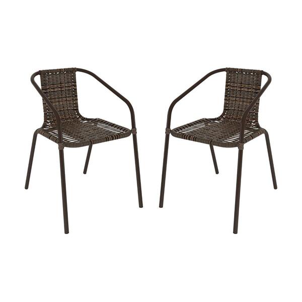 Kit 2 Cadeiras De Jardim Junco Sintético Multimóveis Cr8006