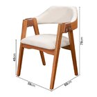 Kit 2 Cadeiras De Madeira 100% Maciça Tauari, Estofada E Braç