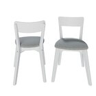 Kit 2 Cadeiras De Madeira Com Encosto Em Mdf E Estofado Coleç