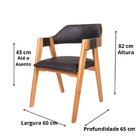 Kit 2 Cadeiras De Madeira Eucalipto Courino Durango Dália Pre