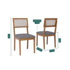 Kit 2 Cadeiras De Madeira Eucalipto Encanto Grafite