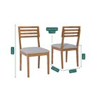 Kit 2 Cadeiras De Madeira Eucalipto Juparanã Cinza