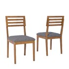 Kit 2 Cadeiras De Madeira Eucalipto Juparanã Grafite