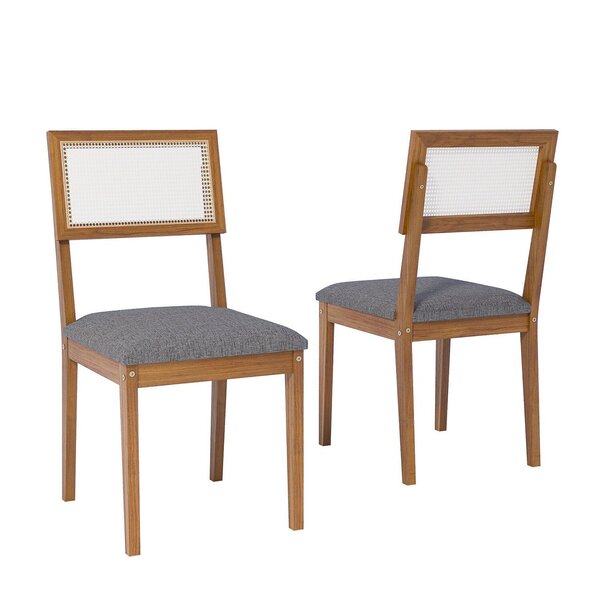 Kit 2 Cadeiras De Madeira Eucalipto Palmas Grafite