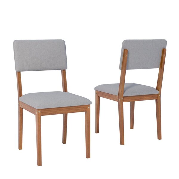 Kit 2 Cadeiras De Madeira Eucalipto Sabiá Cinza