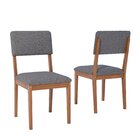 Kit 2 Cadeiras De Madeira Eucalipto Sabiá Grafite