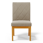 Kit 2 Cadeiras De Sala De Jantar Estofadas Gomes Madeira Maci