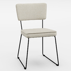 Kit 2 Cadeiras Decorativa Estofada Para Sala Jantar Base Aço