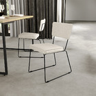 Kit 2 Cadeiras Decorativa Estofada Para Sala Jantar Base Aço