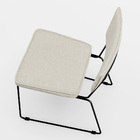 Kit 2 Cadeiras Decorativa Estofada Para Sala Jantar Base Aço