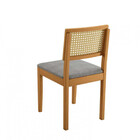 Kit 2 Cadeiras Decorativa Jade Encosto Em Tela Madeira Maciça