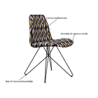 Kit 2 Cadeiras Decorativa Sala De Jantar Base De Aço Meyer Su