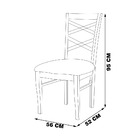 Kit 2 Cadeiras Decorativa Sala De Jantar Madeira Maciça Aramu