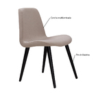 Kit 2 Cadeiras Decorativa Sala De Jantar Pés De Madeira Meyer