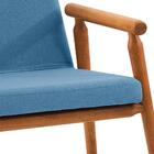 Kit 2 Cadeiras Decorativas Base Madeira F56 Linho Bege Dmobil