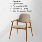 Kit 2 Cadeiras Decorativas Base Tauari 7047 Linho Dmobiliario