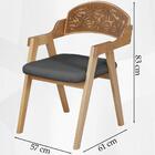 Kit 2 Cadeiras Decorativas Com Braço Pes Madeira Amendoa Nacc