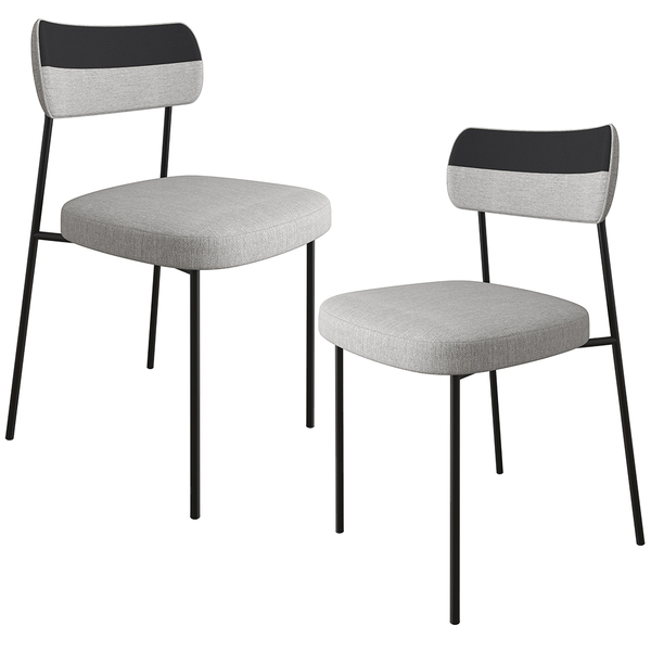 Kit 2 Cadeiras Decorativas Estofada Sala Jantar Melina L02 Li