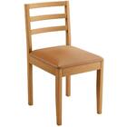 Kit 2 Cadeiras Decorativas Jade 02 Courino Base Madeira Maciç