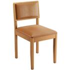 Kit 2 Cadeiras Decorativas Jade 04 Courino Encosto Almofadado