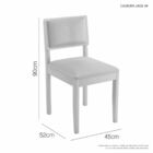 Kit 2 Cadeiras Decorativas Jade 04 Encosto Almofadado Madeira