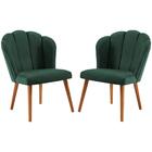 Kit 2 Cadeiras Decorativas Pes Tauari F92 Veludo Dmobiliario