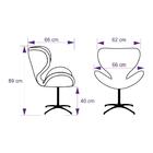 Kit 2 Cadeiras Decorativas Poltronas Egg Bordô Com Base Girat