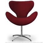 Kit 2 Cadeiras Decorativas Poltronas Egg Bordô Com Base Girat