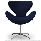 Kit 2 Cadeiras Decorativas Poltronas Egg Marinho Base Giratór