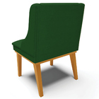 Kit 2 Cadeiras Decorativas Sala De Jantar Base Fixa De Madeir