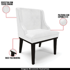 Kit 2 Cadeiras Decorativas Sala De Jantar Base Fixa De Madeir