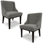 Kit 2 Cadeiras Decorativas Sala De Jantar Base Fixa De Madeir