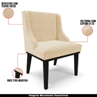 Kit 2 Cadeiras Decorativas Sala De Jantar Base Fixa De Madeir