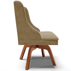 Kit 2 Cadeiras Decorativas Sala De Jantar Base Giratória De M