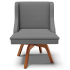 Kit 2 Cadeiras Decorativas Sala De Jantar Base Giratória De M