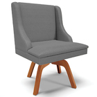 Kit 2 Cadeiras Decorativas Sala De Jantar Base Giratória De M