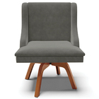 Kit 2 Cadeiras Decorativas Sala De Jantar Base Giratória De M